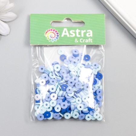 A set of beads made of polymer clay "Astra" 6 mm, 20 g, blue-blue mix-2
