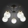 Ceiling EVOLUCE lamp. Sle110302-05. Stricce. 5x60 watts, E27, 59x59x36 cm, black color, bronze