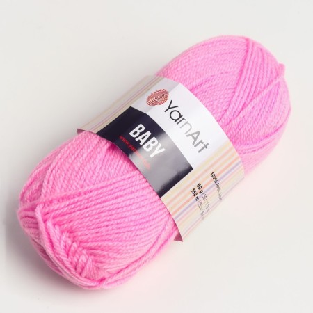 Yarn "Baby" 100% acrylic 150m/50g (10119 pink)-1