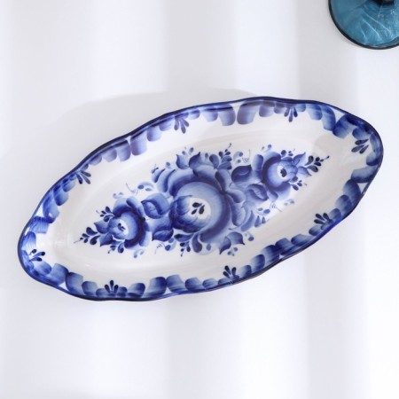 Sleeler dish, 28.5x13.5x4 cm, gzhel-2
