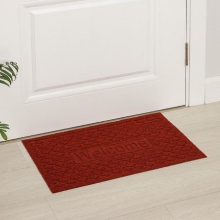 Walcome moisture -free rug without a trim “Welcome. Ripples ", 38 × 58 cm, color mix