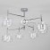 Ceiling chandelier with glass ceiling jar, 3W, G4, 76x76x50 cm