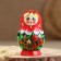Matryoshka "God's cow", red scarf, 5 puppet, 9-11 cm