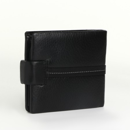 Male purse on the button, separation for SIM cards, black color-1