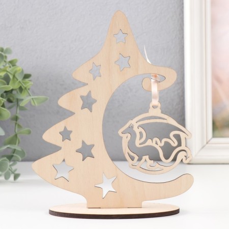 Souvenir "Christmas tree. Dragon" 15x18.5 cm (set 3 parts)