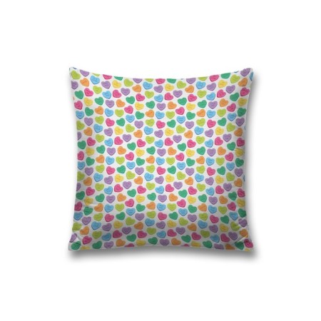 Pillowess decorative "Rainbow of hearts", on a zipper, size 45x45 cm