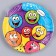 Disposable paper plate "Smiles", 18 cm