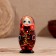 Matryoshka "Chamomile", red, 5-doll, 11-12cm