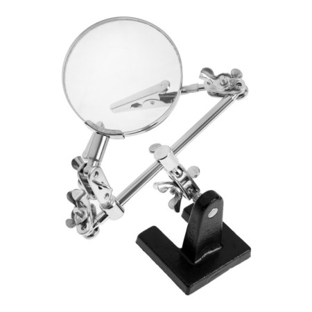 Control holder with clamps and magnifier DEKO HT18, 60 mm, 3x increase-3