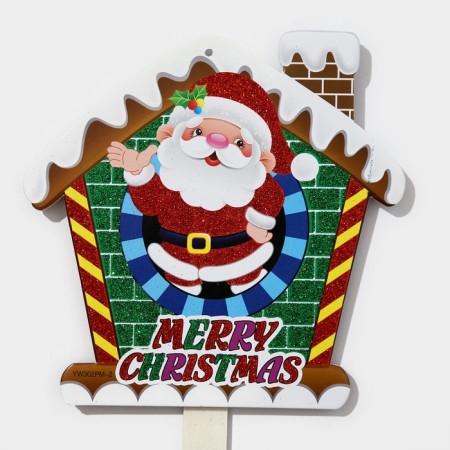 Topper decorative "Santa Claus and House" 21x67 cm-3