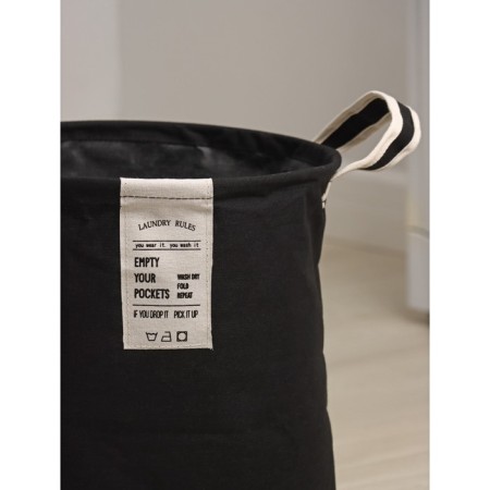 Belly basket Laundry Round Dolyana, 35 × 45 cm, black color-2