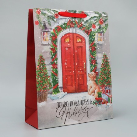 Craft vertical “New Year's house”, l 31 x 40 x 11.5 cm, New Year-1