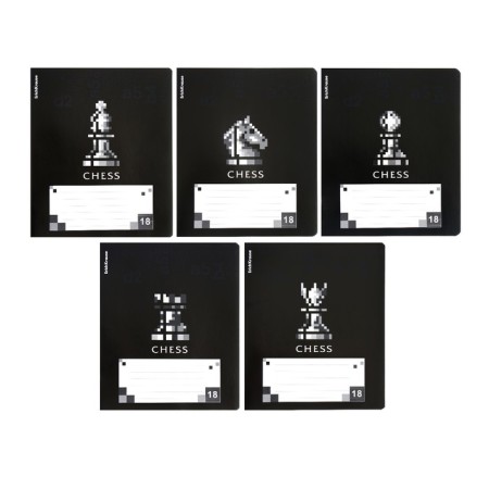 A notebook of 18 sheets in the Erichkrause "Chess Player", UV-Lyus, Cover Cover Cardboard, Offset Bloc, Mix