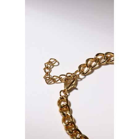 Bracelet "sky", white color in gold, l = 16 cm-4