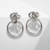 Earrings Metal "rebirth" woven rings, color silver