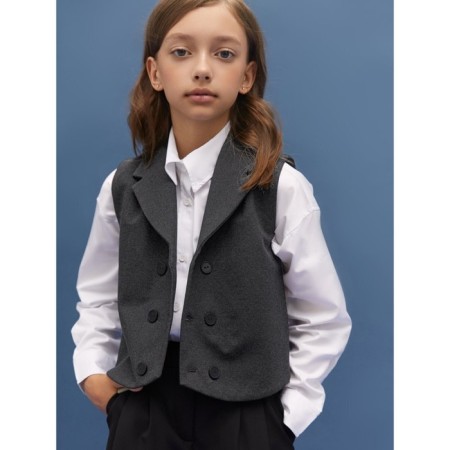 Children's vest Children's Amarobaby Study Smart, height 152 cm, gray color-11