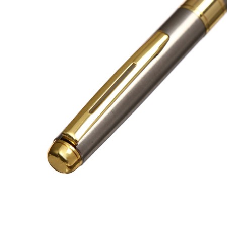 Handle Gift Ballic Calligrata New, in the leatherette case, rotary, silver hull with gold-4