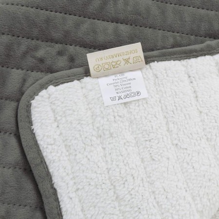 Liberty blanket, size 220x240 cm, dark gray color-6