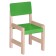 Stool adjustable birch "cornflower", green color