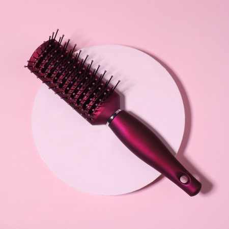 The comb is massage, ventilated, rubberized pen, 4.3 × 23.2 cm, purple color-1