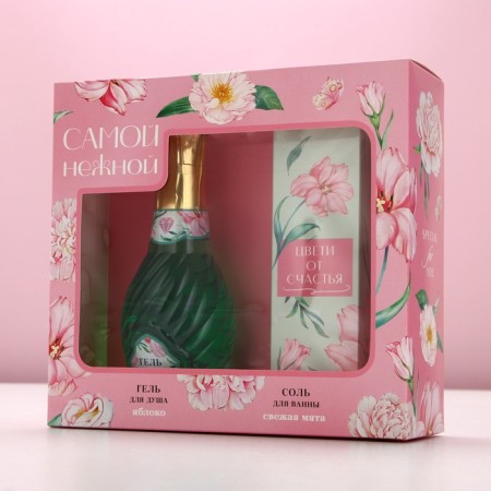 Gift set Pure happiness “most tender”: a shower gel Montoroda 250 ml and bath salt 200 g-12