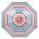 Umbrella - a semiautomatic “strip” cane, 8 spokes, r = 47 cm, multi -colored