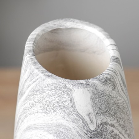 VAZA Ceramics HELP "BRIGEM" BOOKS SHOW, D-6CM, H-29.5X10 cm, white-gray-3