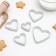A set of forms for cutting the cookies “heart”, 5 pcs, 7.5 × 7.4 cm, silver color