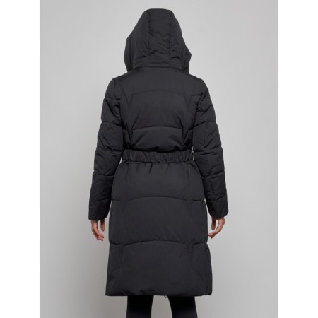 Coat insulated winter female, size 44, black color-9
