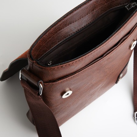 Male bag, brown color-4