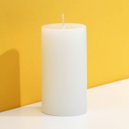 Candle-Stolbik "Krasnodar", white, 4.5 x 9 cm-1