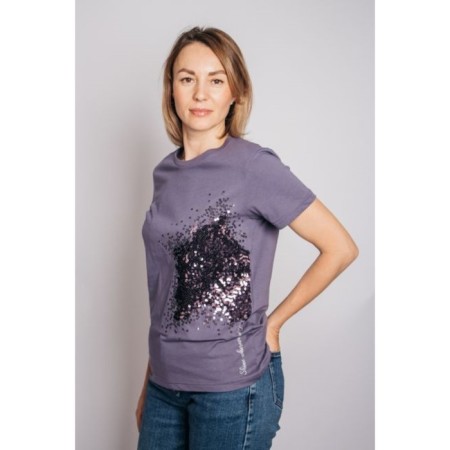 Women's T -shirt Let’s go "Star", size 46, color graphite-2