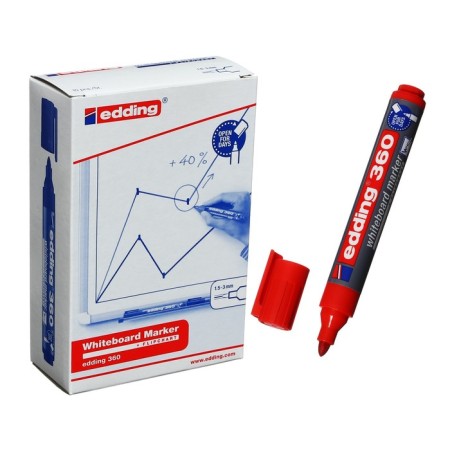 Marker for the board Edding E -360/2, 1.5 - 3.0 mm, red
