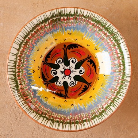 Buditsa Rishtan ceramics "Flowers", 25 cm-10
