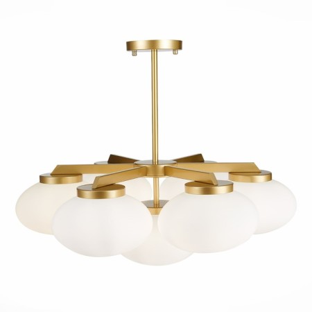 Suspended chandelier ST LUCE. SL1503.203.07. Modica. 7x40 watts, E27, 77x77x61.4 cm, golden color-4