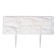 Decorative fence, 24 × 177.5 cm, 5 sections, plastic, white, "stone"