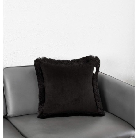 Pillowcase "Faina", size 45x45 cm, black color-1