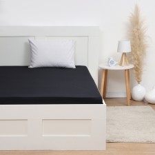 Простыня на резинке 180х200х25 темно-серый тенсель, 120 г/м, пэ100%