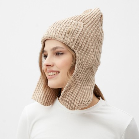 Minaku earflap, rr 56-58, cream color