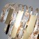 Vivien chandelier, 8x60W E27, color gold