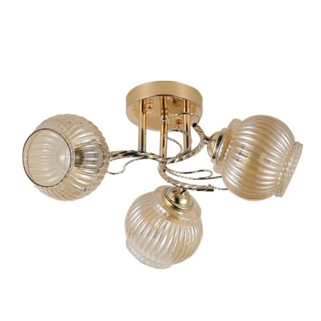 Lamp Ceiling Economy Highlight 12170/3FGD AMB, 3x40W, E27, 22x45x45 cm, gold color