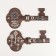 Decorative tree hooks "Key with keys" 2.5x30x15 cm mix