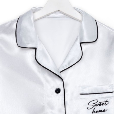 Female pajamas (shirt and trousers) KAFTAN Queen size 40-42, white color-8