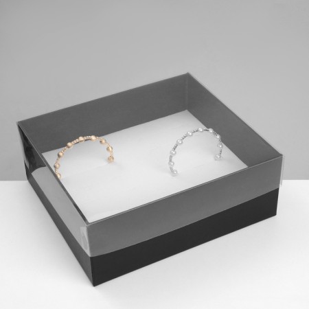Steam for jewelry "Casket" 12 seats, 18 × 16 × 7 cm, black color-1