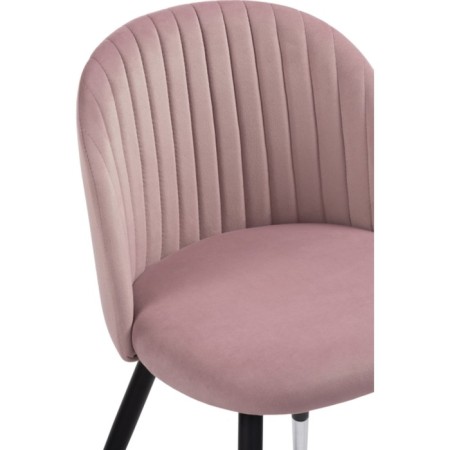 GABI Metal/velor, black/pink 50x53x79 cm chair-4