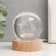 Souvenir glass backlight "Two dolphins" d = 6 cm stand wood, usb 6.5x6.5x7.5 cm