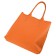 Bag women, genuine leather, orange 31x8x33 cm