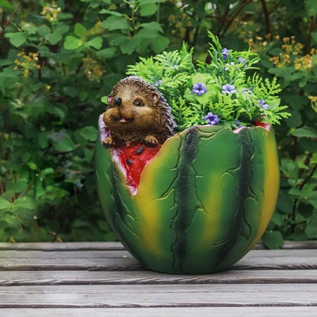 Фигурное кашпо "Арбуз", 14*17 см-1