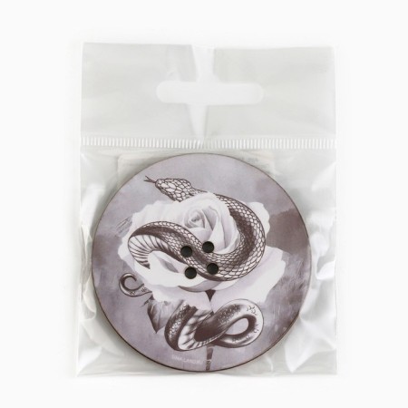 Standing for incense "Snake with a rose", diam. 6 cm-4