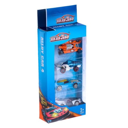 Set of metal machines Hot Car, 4 pieces-4